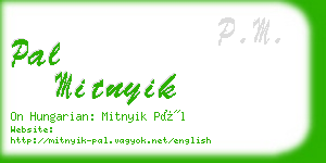 pal mitnyik business card